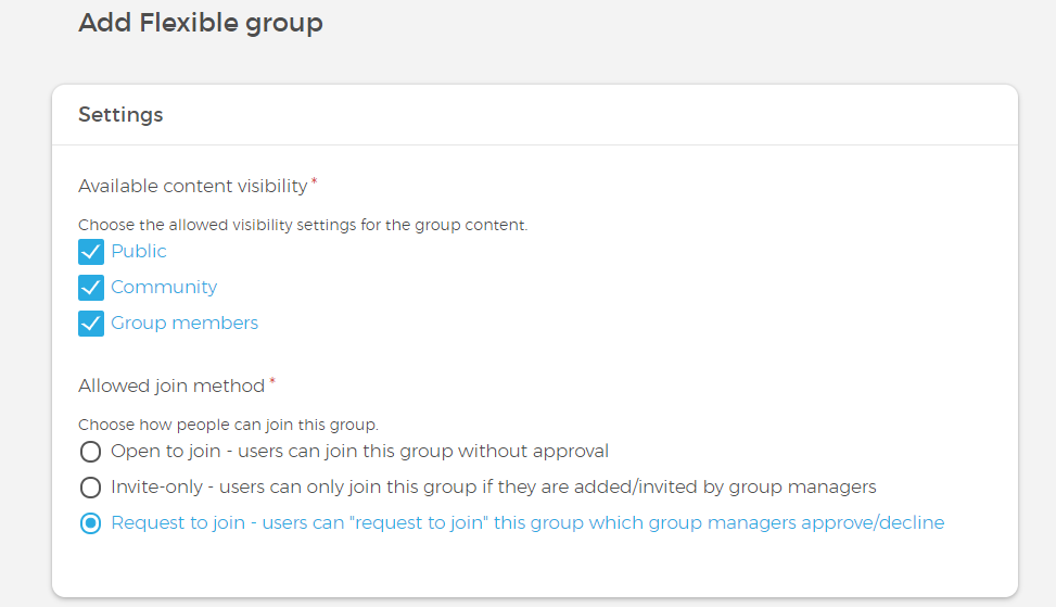Group join method